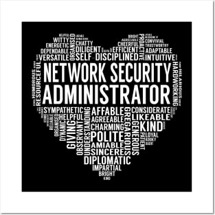 Network Security Administrator Heart Posters and Art